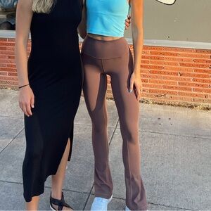 Brown LuLuLemon flair pants